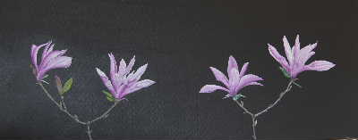 Magnolia, Acrylic on box canvas
